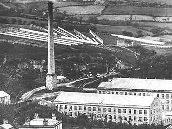 Stubbins Vale Mill, Rossendale with tenters