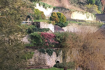 Terracing above original site of Sevill's Lower Mill